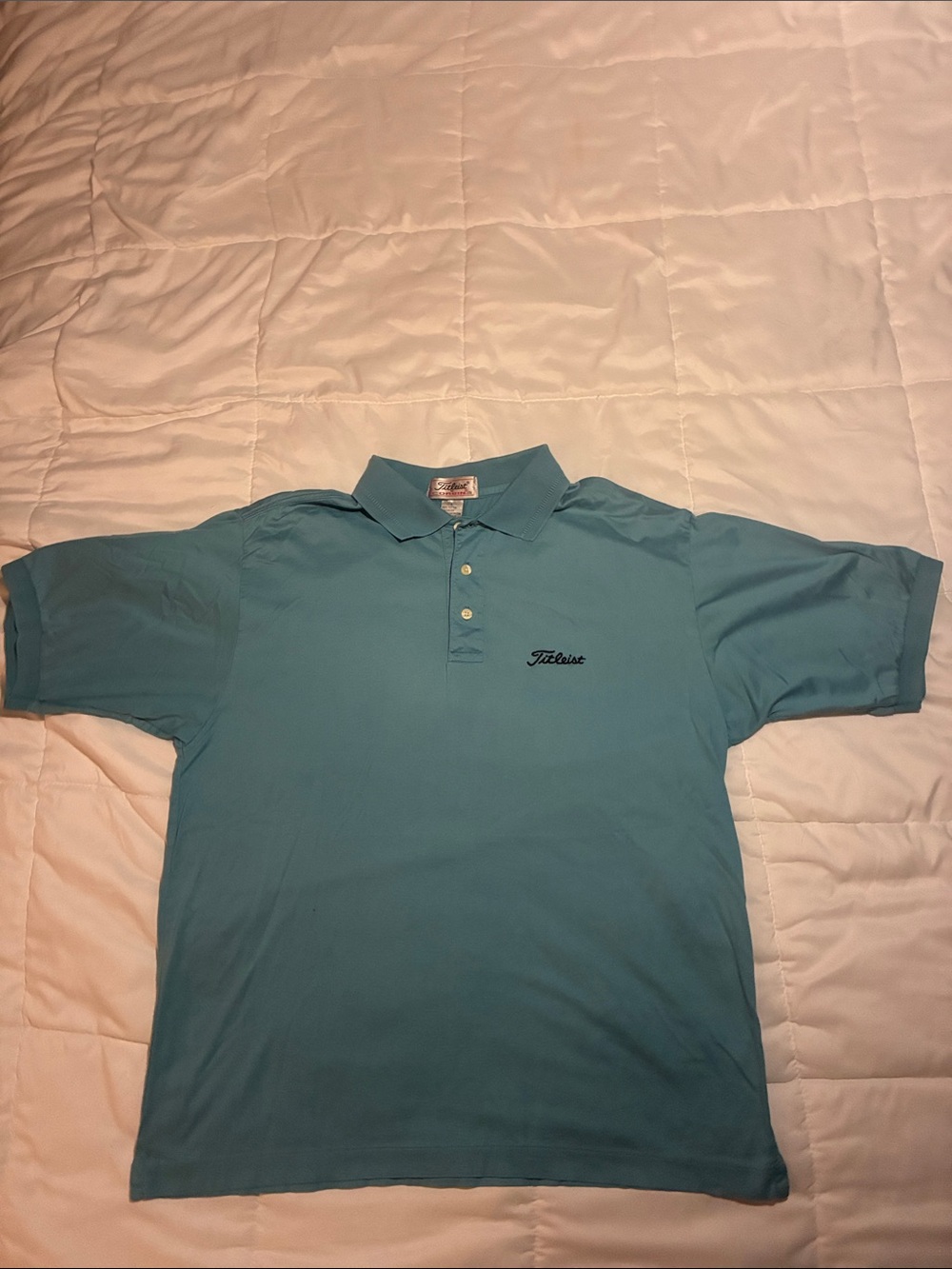 Vintage 90s Titleist by Corbin Men's Light Blue Polo Shirt Size XL